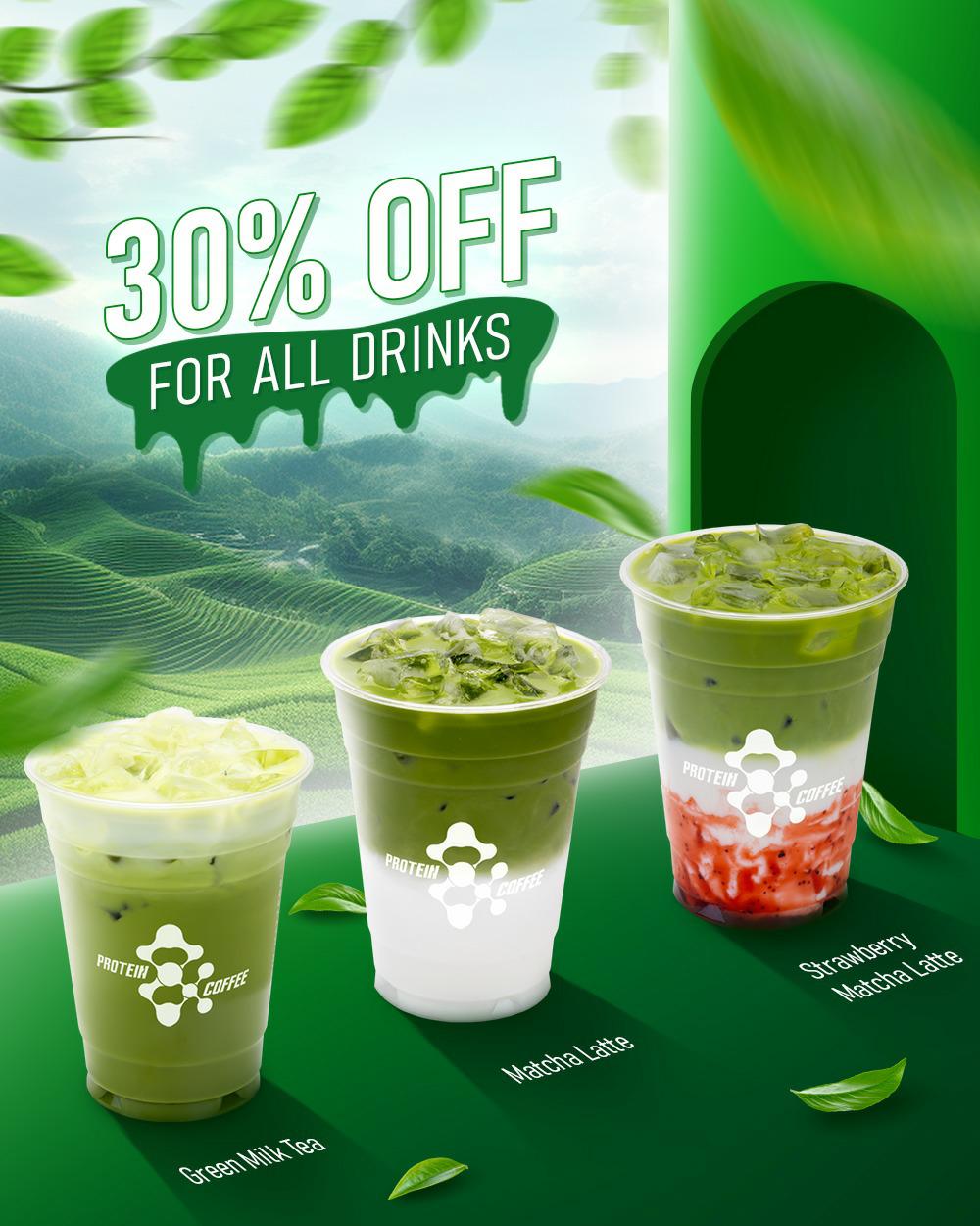 30% Off For All Drinks